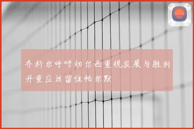 乔科尔呼吁切尔西重视发展与胜利并重应该留住帕尔默